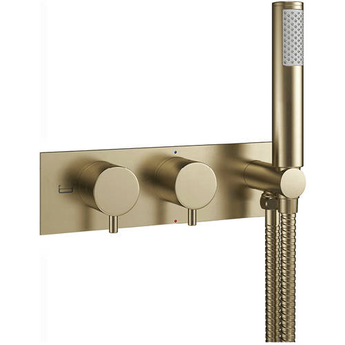 Additional image for Thermostatic Shower Valve With Handset (B Brass).