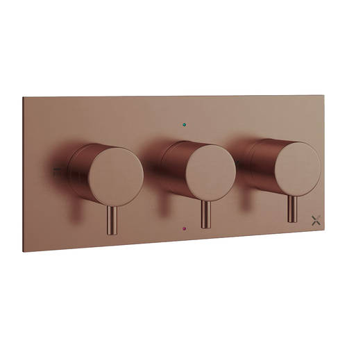 Additional image for Thermostatic Shower Valve With 2 Outlets (Br Bronze).