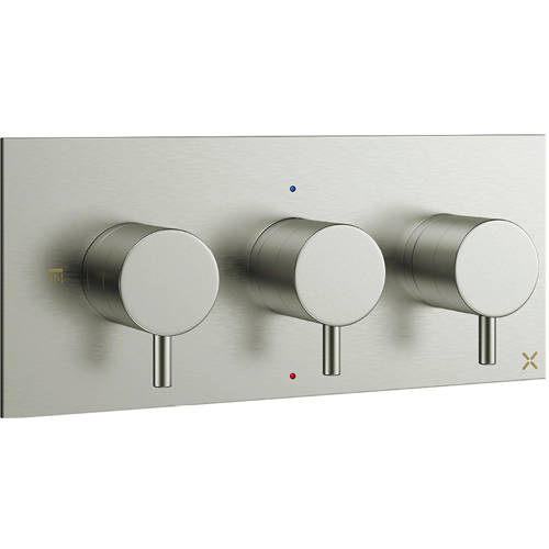 Additional image for Thermostatic Shower Valve With 2 Outlets (S Steel).