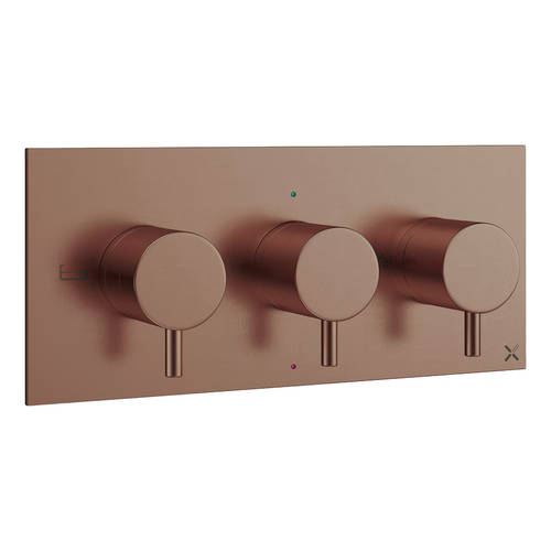 Additional image for Thermostatic Shower Valve With 3 Outlets (Br Bronze).