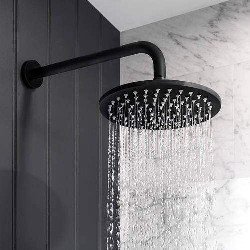 Additional image for Round Shower Head 300mm (Matt Black).