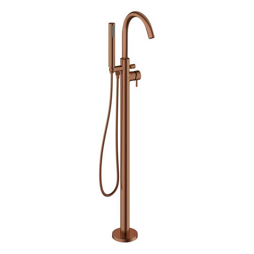 Additional image for Floorstanding Bath Shower Mixer Tap (Brushed Bronze).