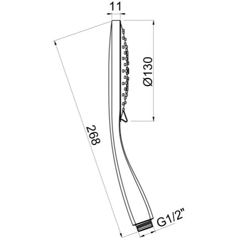 Additional image for Multi Function Shower Handset (Stainless Steel Effect).