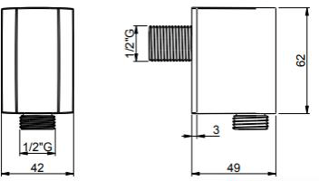 Additional image for Shower Wall Outlet (Matt Black).