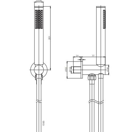 Additional image for Designer Shower Handset & Bracket Outlet (Br Bronze).