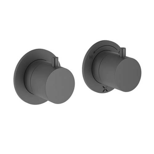 Additional image for Concealed Shower Valve With 2 Outlets (Slate).