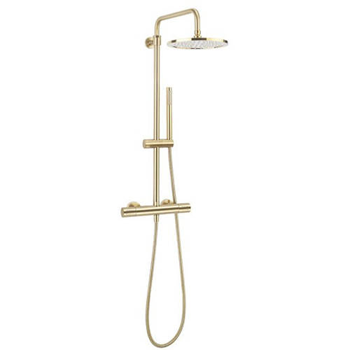 Additional image for Central Thermostatic Shower Kit (Brushed Brass).