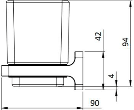 Additional image for Wall Mounted Tumbler & Holder (Chrome).