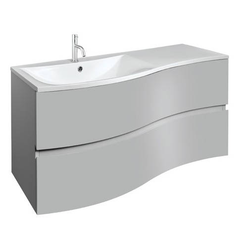 Additional image for Vanity Unit With White Cast Basin (1000mm, Storm Grey Matt).