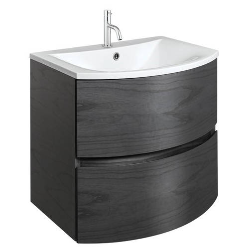 Additional image for Vanity Unit With White Cast Basin (600mm, Grey Ash).