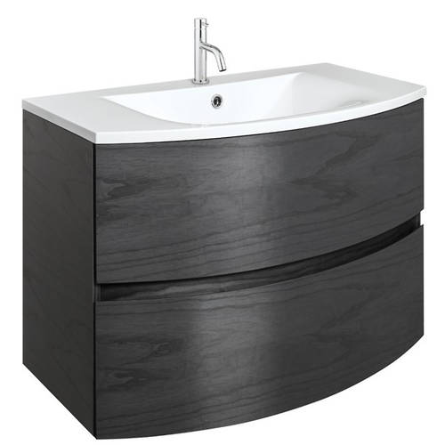 Additional image for Vanity Unit With White Cast Basin (800mm, Grey Ash).