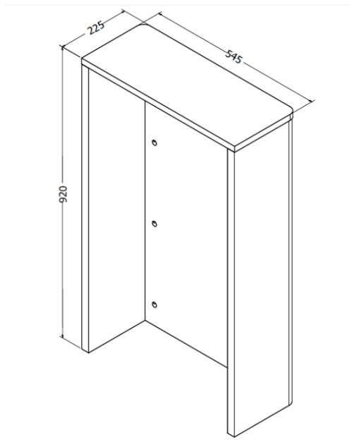 Additional image for WC Unit (545mm, Sage Green).