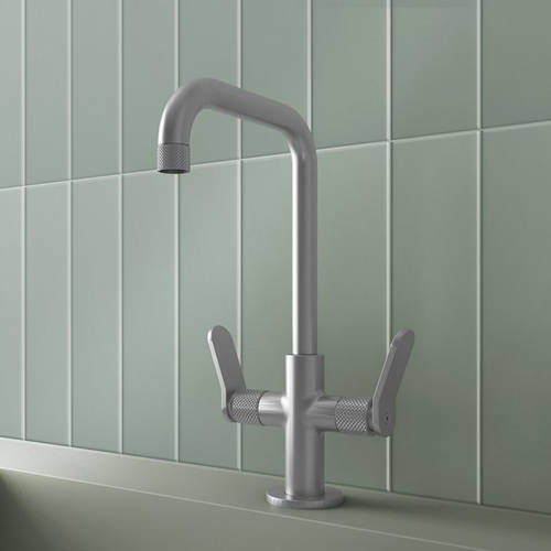 Additional image for Mono Basin Mixer Tap With Lever Handles (Br Metallic).