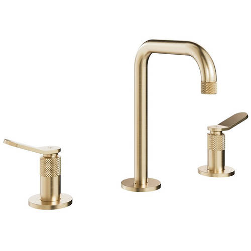Additional image for Basin Mixer Tap With Lever Handles (3TH, Br Brass).