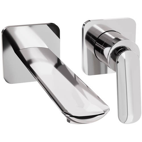 Additional image for Wall Mounted Basin Mixer Tap (Chrome).
