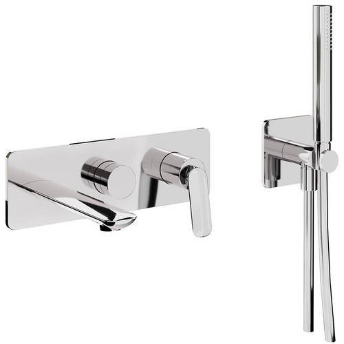 Additional image for Wall-Mounted Bath Shower Mixer Tap (Chrome).