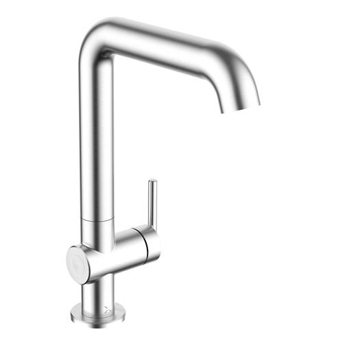 Additional image for Side Lever Basin Mixer Tap (Tall. Stainless Steel).