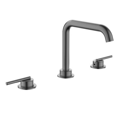 Additional image for 3 Hole Basin Mixer Tap With Lever Handles (Slate).