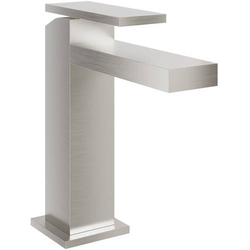 Additional image for Mono Basin Mixer Tap With Lever Handle (Brushed Metallic).