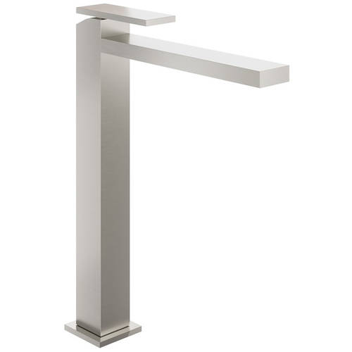 Additional image for Tall Basin Mixer Tap With Lever Handle (Brushed Metallic).