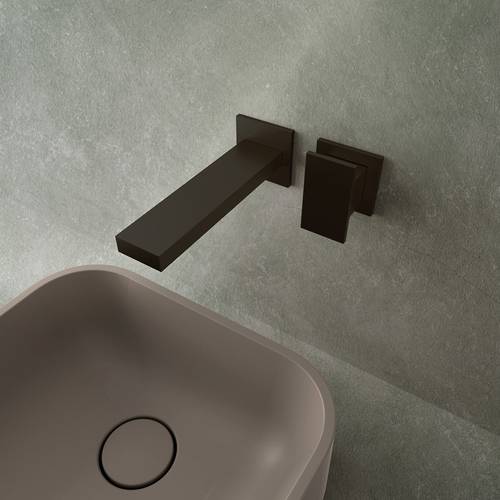 Additional image for Wall Mounted Basin Mixer Tap (Matt Black).