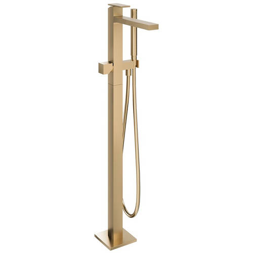 Additional image for Floorstanding Bath Shower Mixer Tap (Brushed Brass).