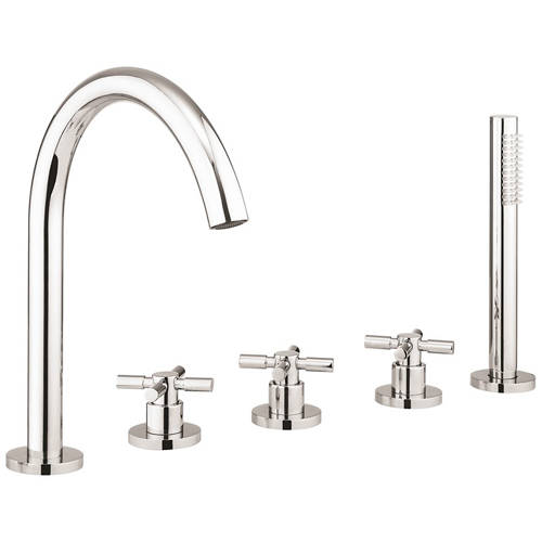 Additional image for 5 Hole Bath Shower Mixer Tap With Kit (Chrome).