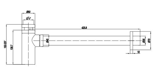 Additional image for Tall Bottle Trap (Brushed Brass).