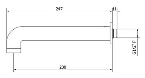 Additional image for Bath Spout (Chrome).