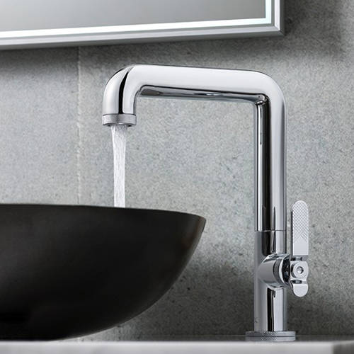 Additional image for Tall Basin Mixer Tap With Lever Handle (Chrome).