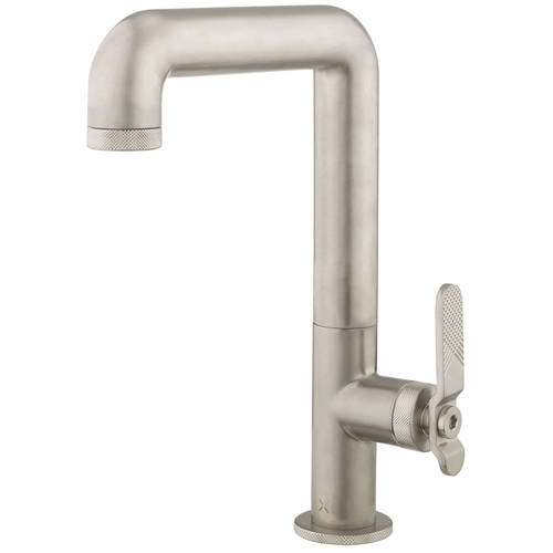 Additional image for Tall Basin Mixer Tap With Lever Handle (Brushed Nickel).
