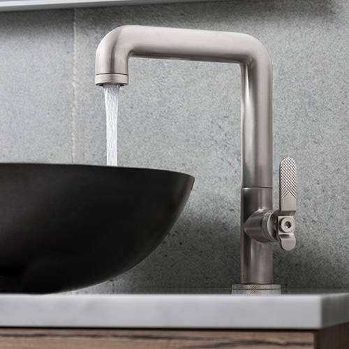 Additional image for Tall Basin Mixer Tap With Lever Handle (Brushed Nickel).