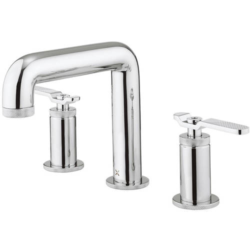 Additional image for Three Hole Deck Mounted Basin Mixer Tap (Chrome).