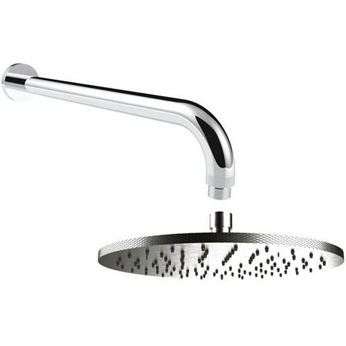 Additional image for 250mm Round Shower Head & Arm (Chrome).