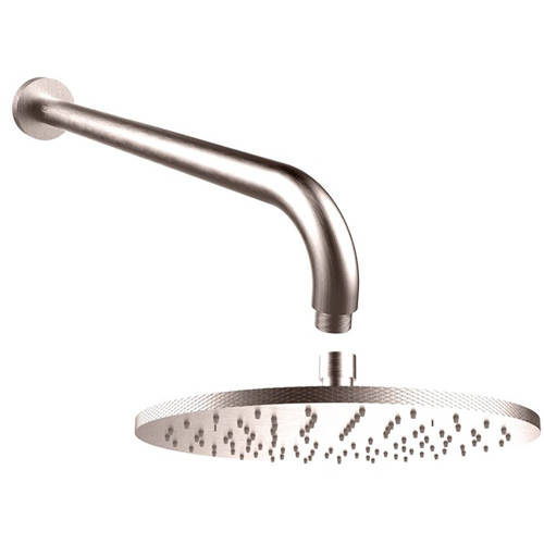 Additional image for 250mm Round Shower Head & Arm (Brushed Nickel).