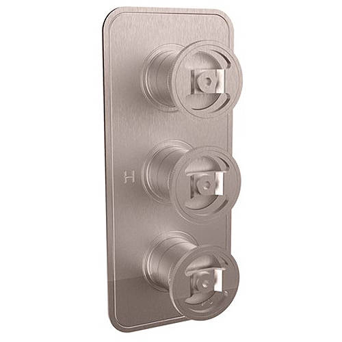 Additional image for Thermostatic Shower Valve (3 Outlets, Brushed Nickel).