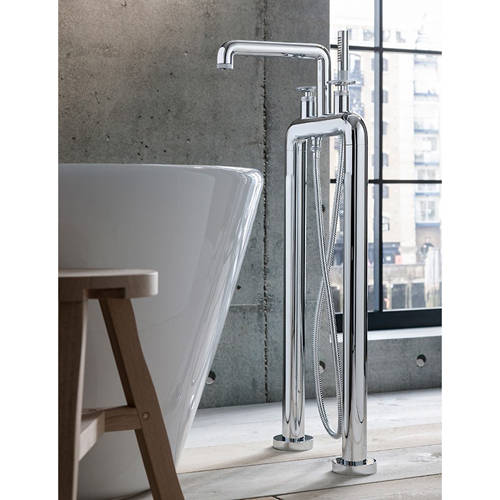 Additional image for Free Standing BSM Tap With Wheel Handles (Chrome).