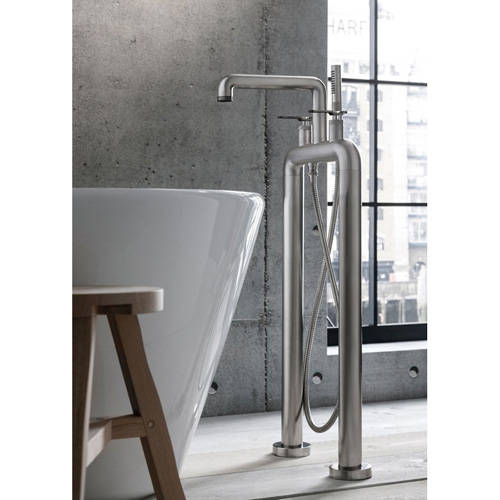 Additional image for Free Standing BSM Tap, Black Lever Handles (Br Nickel).