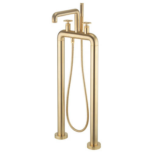 Additional image for Free Standing BSM Tap With Wheel Handles (B Brass).