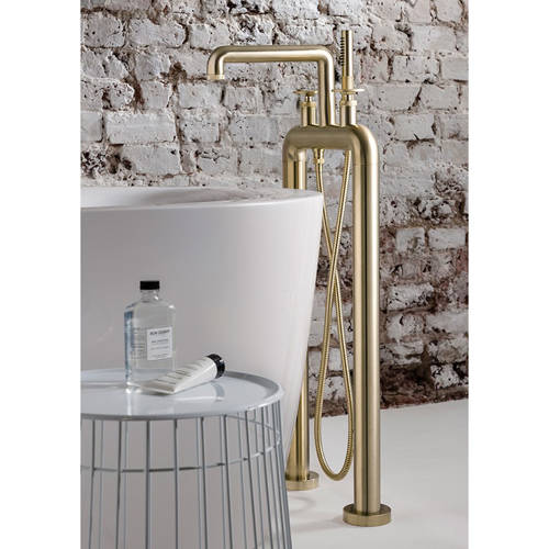 Additional image for Free Standing BSM Tap With Wheel Handles (B Brass).