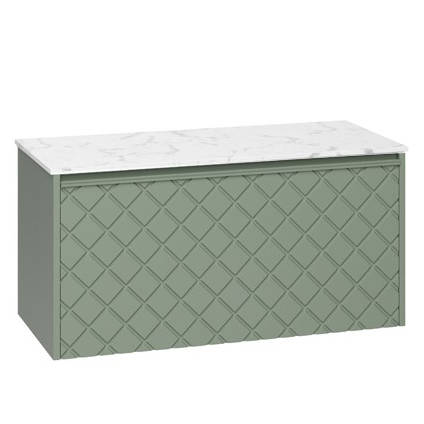Additional image for Wall Hung Vanity Unit & Carrara Top (1000mm, Sage Green).