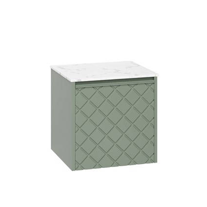 Additional image for Wall Hung Vanity Unit & Carrara Top (500mm, Sage Green).