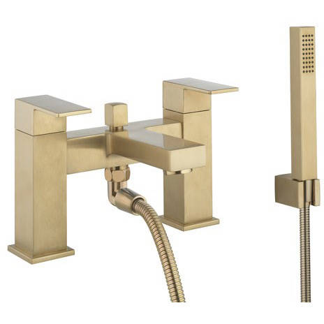 Additional image for Bath Shower Mixer Tap & Kit (Brushed Brass).