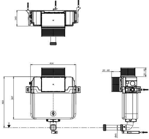 Additional image for Dual Flush Concealed Toilet Cistern With Kit (NEW).