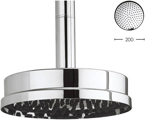 Additional image for 200mm Round Shower Head With Easy Clean (Chrome).