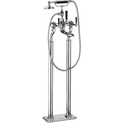 Additional image for Floorstanding BSM Tap With Black Lever Handles.