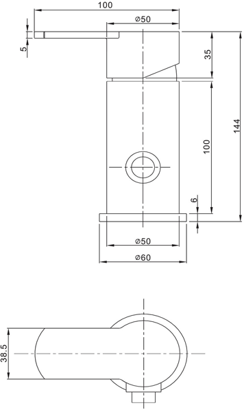 Additional image for Manual Shower Valve With Diverter (Chrome).