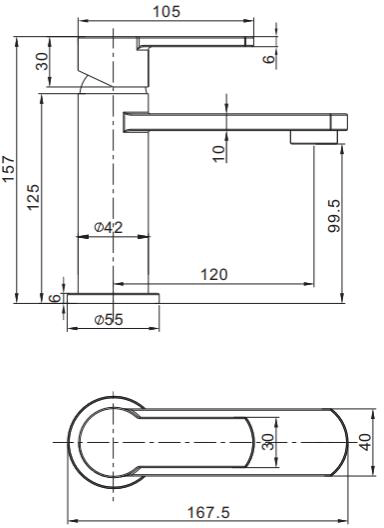 Additional image for Basin Mixer Tap (Matt Black).