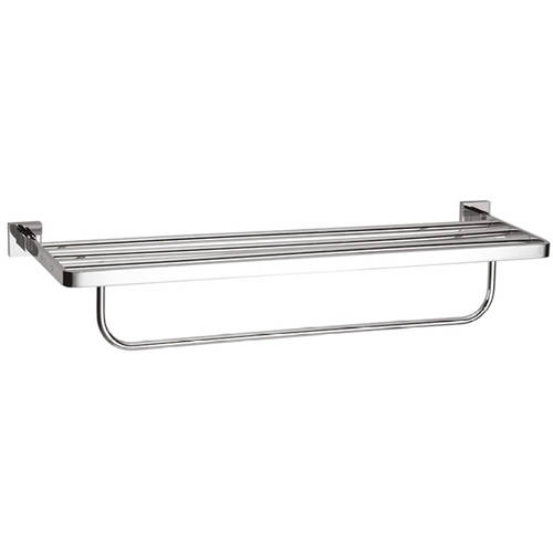 Additional image for Two Tier Towel Rail (600mm, Chrome).