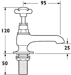 Additional image for Basin Taps (Pair, Gold).